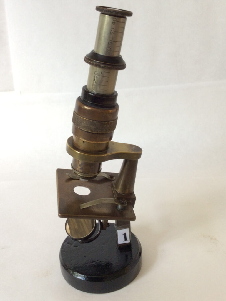 Microscopio monocular simple. C. Baker. Londres. c.1850