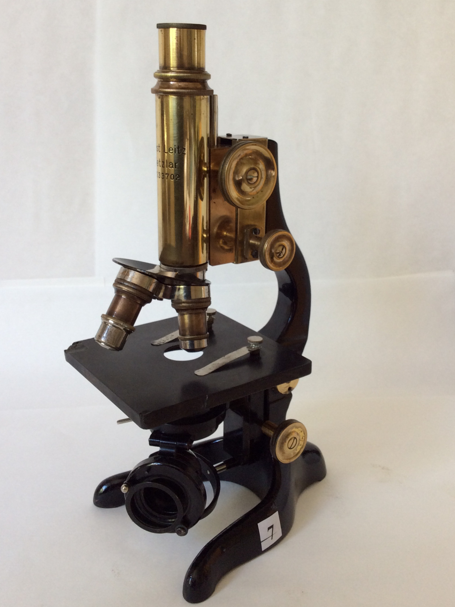 22. Microscopio monocular compuesto Leitz. Alemania. 1922