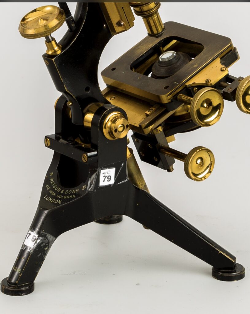 Large monocular mineralogical microscope. W. Watson & son. London