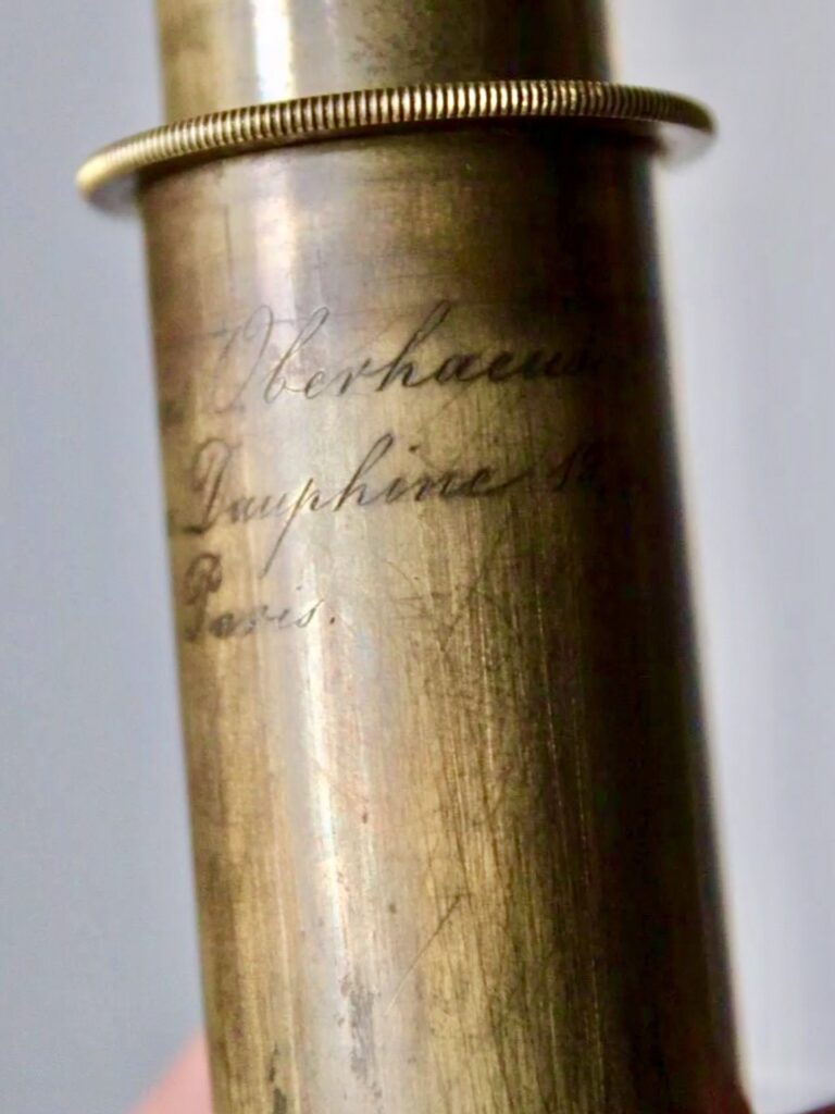 Microscopio de barril compuesto. George Oberhauser. Paris. 1835
