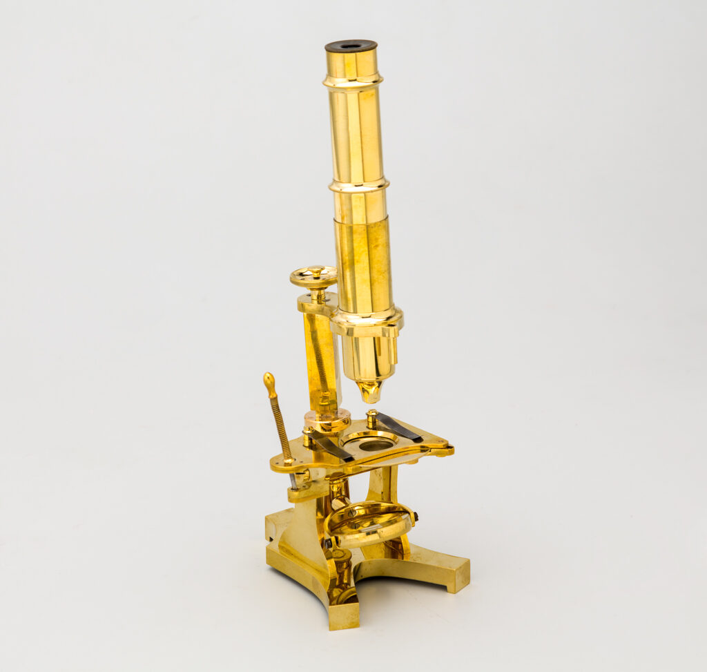 Large monocular microscope with Varley system. c.1850.