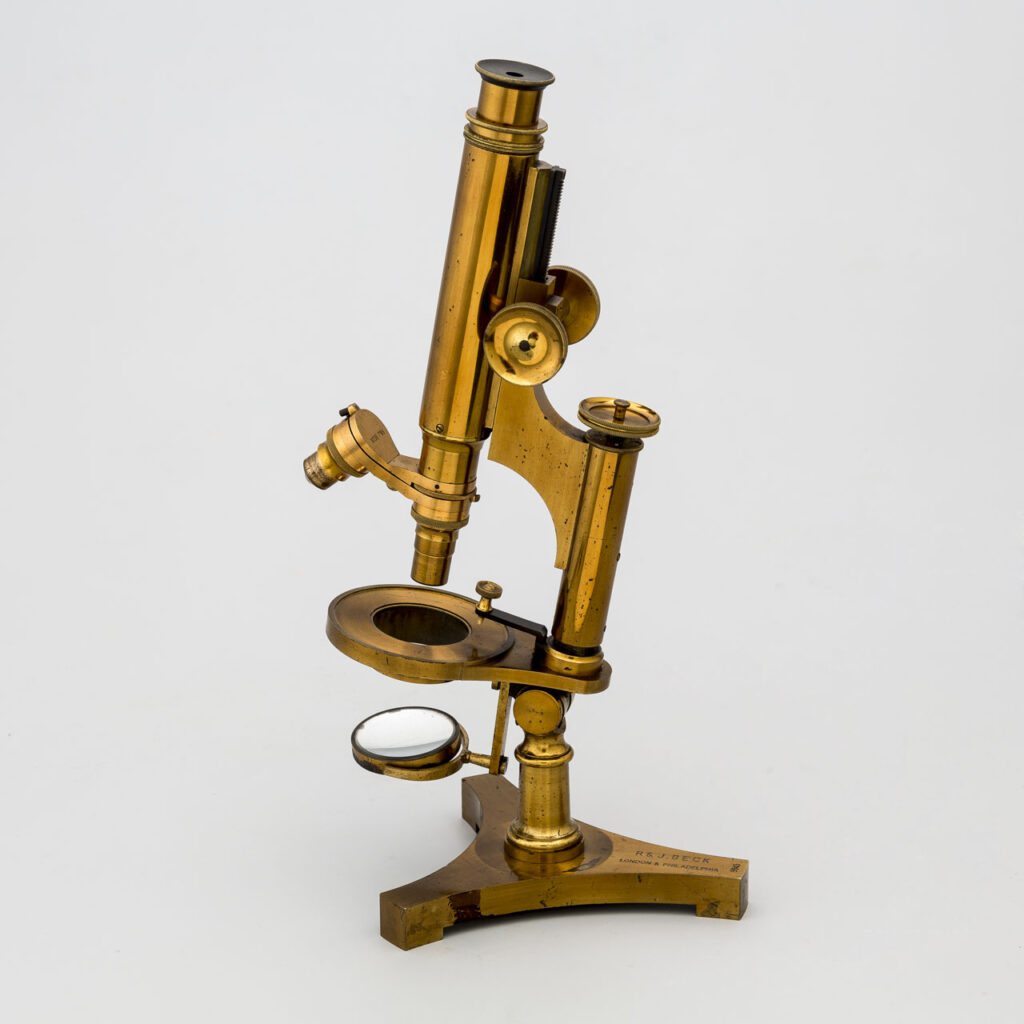 Microscopio monocular Grand Steward. Londres. c. 1857.