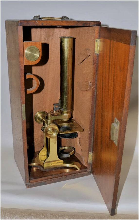 Microscopio monocular. Maw & son .1880. Londres.