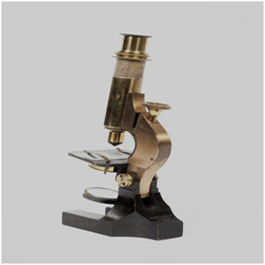 Microscopio monocular tipo estudiante. H & W. Crouch. c.1870.