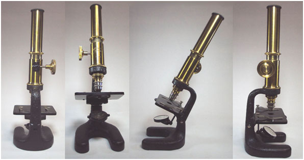 Pequeño microscopio compuesto. E. Busch. 1915.